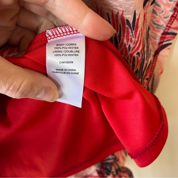 Cleo Pink Floral Vacation Blouse Sz S Lightweight Resort Top Drawstring Tunic - Picture 3 of 15